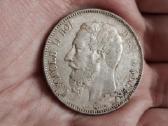 Belgija 5 frankai 1874 sidabras - nuotraukos Nr. 2