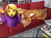 Ikea Kivik raudona sofa-lova