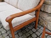 Vintažinė mid century tikmedžio sofa ir foteliai - nuotraukos Nr. 3