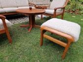 Vintažinė mid century tikmedžio sofa ir foteliai - nuotraukos Nr. 4