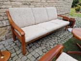 Vintažinė mid century tikmedžio sofa ir foteliai - nuotraukos Nr. 7