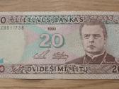 1993 metų 20 litų
