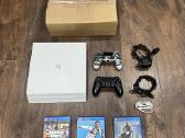 Playstation 4 Pro, White, 1tb/2 pultai/3 žaidimai