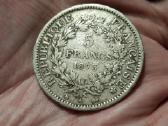 Prancūzija 5 frankai 1873 sidabras