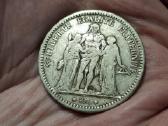 Prancūzija 5 frankai 1873 sidabras - nuotraukos Nr. 2