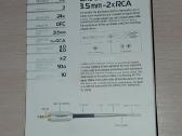Audio kabelis "Nikabe" 3.5mm - 2xrca - nuotraukos Nr. 2