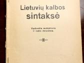 Kalbos dalykai 1932, Lietuvių kalbos sintaksė 1929 - nuotraukos Nr. 2