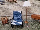 Vintažinis mid century odinis fotelis/šezlongas - nuotraukos Nr. 18