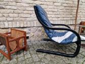 Vintažinis mid century odinis fotelis/šezlongas - nuotraukos Nr. 25