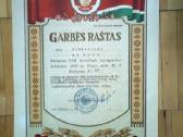 Lietuvos Tsr soc. aprupinimo garbes rastai 1960 m.