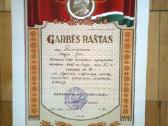 Lietuvos Tsr soc. aprupinimo garbes rastai 1960 m. - nuotraukos Nr. 2