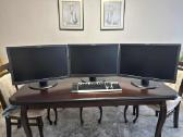 Lenovo 24 coliu 3 monitoriu setupas 1920x1200 ips