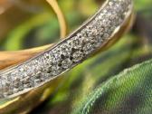 Cartier auksinis žiedas su briliantais