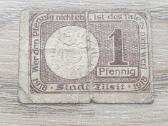 1919 metų 1 pfennig Tilžė
