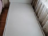 Viengulė lova Rustik White su čiužiniu