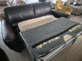 Akcija!natūralios odos sofa lova su čiužiniu. - nuotraukos Nr. 4