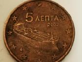 Graikijos 5ct moneta 2002