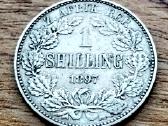 Zar 1 šilingas 1897 m.