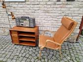 Vintažinis mid century autorinis odinis fotelis - nuotraukos Nr. 2