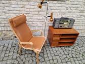 Vintažinis mid century autorinis odinis fotelis - nuotraukos Nr. 5