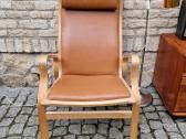 Vintažinis mid century autorinis odinis fotelis - nuotraukos Nr. 6