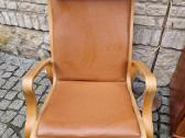 Vintažinis mid century autorinis odinis fotelis - nuotraukos Nr. 7