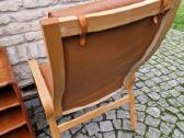 Vintažinis mid century autorinis odinis fotelis - nuotraukos Nr. 8