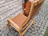 Vintažinis mid century autorinis odinis fotelis - nuotraukos Nr. 9