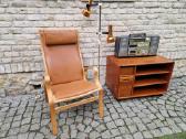 Vintažinis mid century autorinis odinis fotelis - nuotraukos Nr. 10