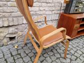 Vintažinis mid century autorinis odinis fotelis - nuotraukos Nr. 11