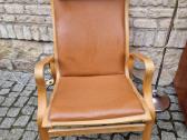 Vintažinis mid century autorinis odinis fotelis - nuotraukos Nr. 12
