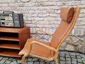Vintažinis mid century autorinis odinis fotelis - nuotraukos Nr. 15