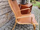 Vintažinis mid century autorinis odinis fotelis - nuotraukos Nr. 16