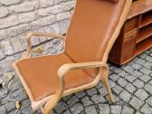 Vintažinis mid century autorinis odinis fotelis - nuotraukos Nr. 17
