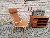 Vintažinis mid century autorinis odinis fotelis - nuotraukos Nr. 19