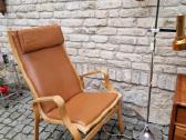 Vintažinis mid century autorinis odinis fotelis - nuotraukos Nr. 26