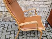 Vintažinis mid century autorinis odinis fotelis - nuotraukos Nr. 28