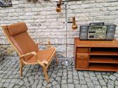 Vintažinis mid century autorinis odinis fotelis - nuotraukos Nr. 29