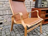 Vintažinis mid century autorinis odinis fotelis - nuotraukos Nr. 32