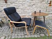 Vintažinis mid century autorinis odinis fotelis - nuotraukos Nr. 2