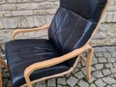 Vintažinis mid century autorinis odinis fotelis - nuotraukos Nr. 8