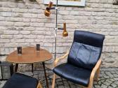 Vintažinis mid century autorinis odinis fotelis - nuotraukos Nr. 13