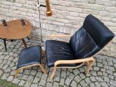 Vintažinis mid century autorinis odinis fotelis - nuotraukos Nr. 16