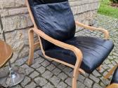 Vintažinis mid century autorinis odinis fotelis - nuotraukos Nr. 17