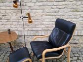 Vintažinis mid century autorinis odinis fotelis - nuotraukos Nr. 18
