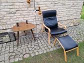 Vintažinis mid century autorinis odinis fotelis - nuotraukos Nr. 21