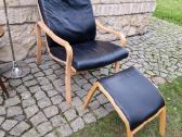 Vintažinis mid century autorinis odinis fotelis - nuotraukos Nr. 24