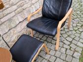 Vintažinis mid century autorinis odinis fotelis - nuotraukos Nr. 31