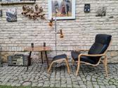 Vintažinis mid century autorinis odinis fotelis - nuotraukos Nr. 33
