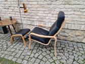 Vintažinis mid century autorinis odinis fotelis - nuotraukos Nr. 35